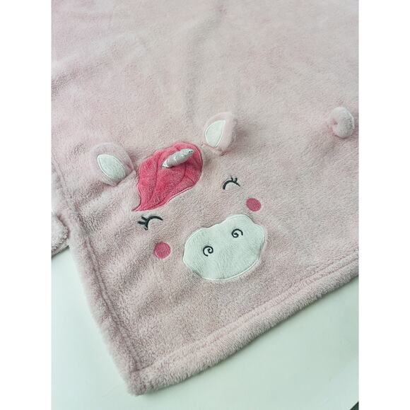 Carters Baby Blanket 3D PIG FACE Unicorn Pink Plush Pigicorn Curly Tail Piggy - Picture 5 of 15